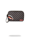 SHARKS IN PARIS (BLACK CHECKERED EDITION) TOILETRY AKA MONEY BAGS