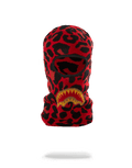 RED LEOPARD GOLD SHARK MOUTH SKI MASK
