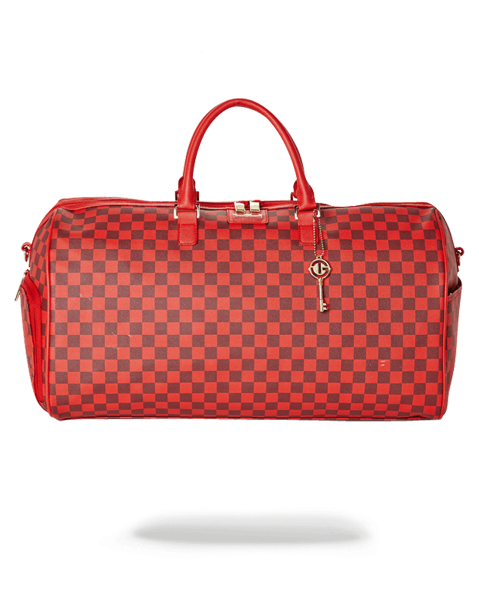 SHARKS IN PARIS DUFFLE (RED CHECKERED EDITION)