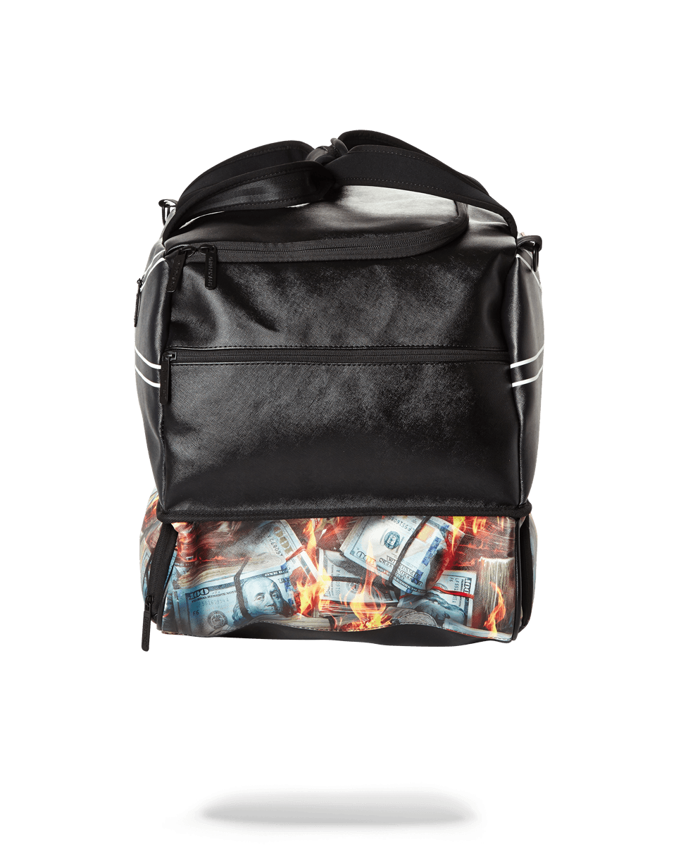 SPALDING X SPRAYGROUND FIRE MONEY SNEAKER DUFFEL