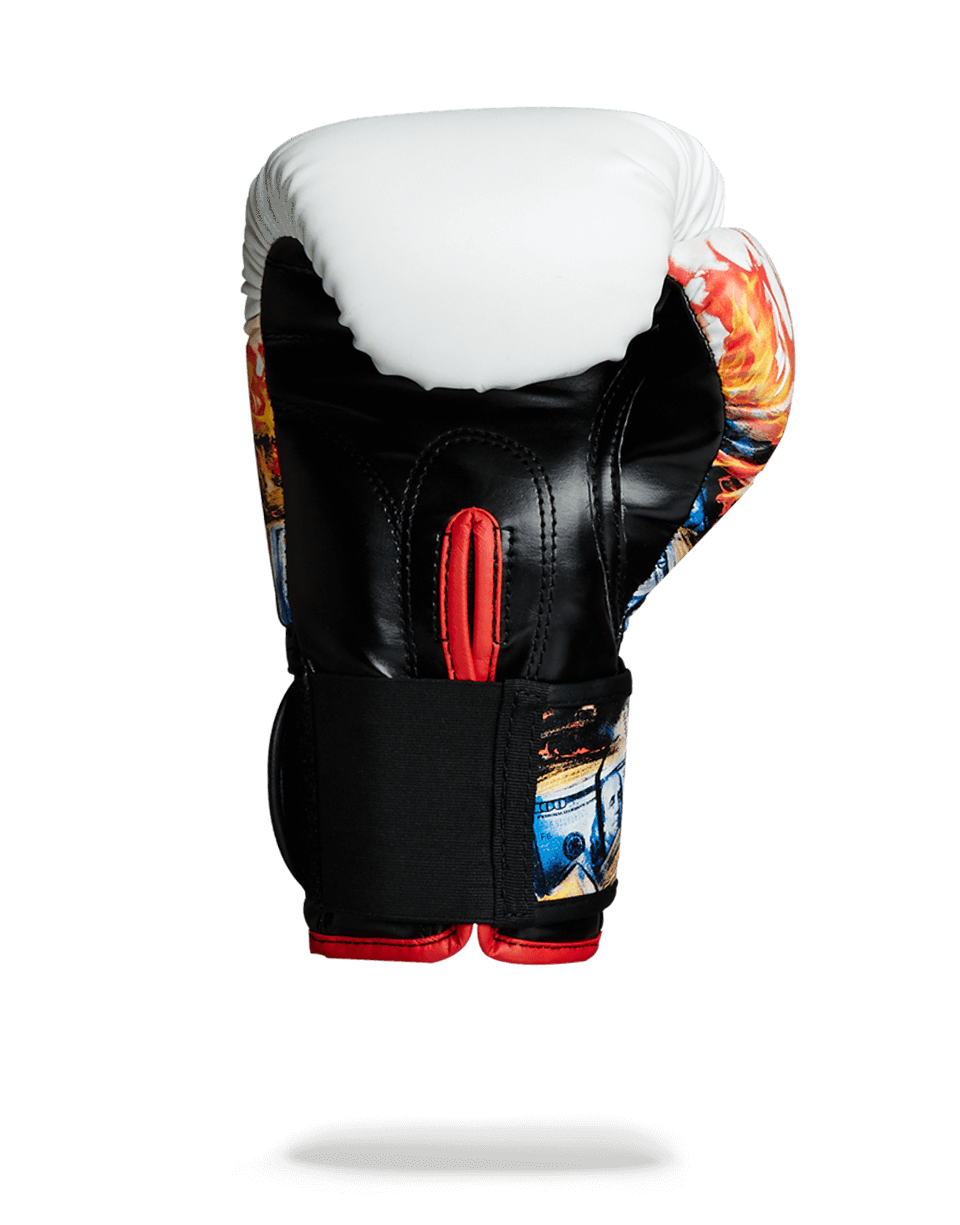 WHITE FIRE MONEY BOXING GLOVES