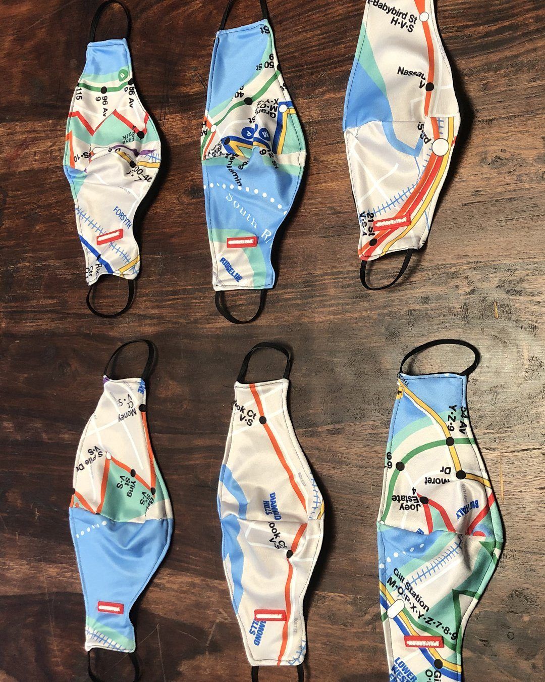 NYC SHARK MAP MASK (FORM-FITTING)