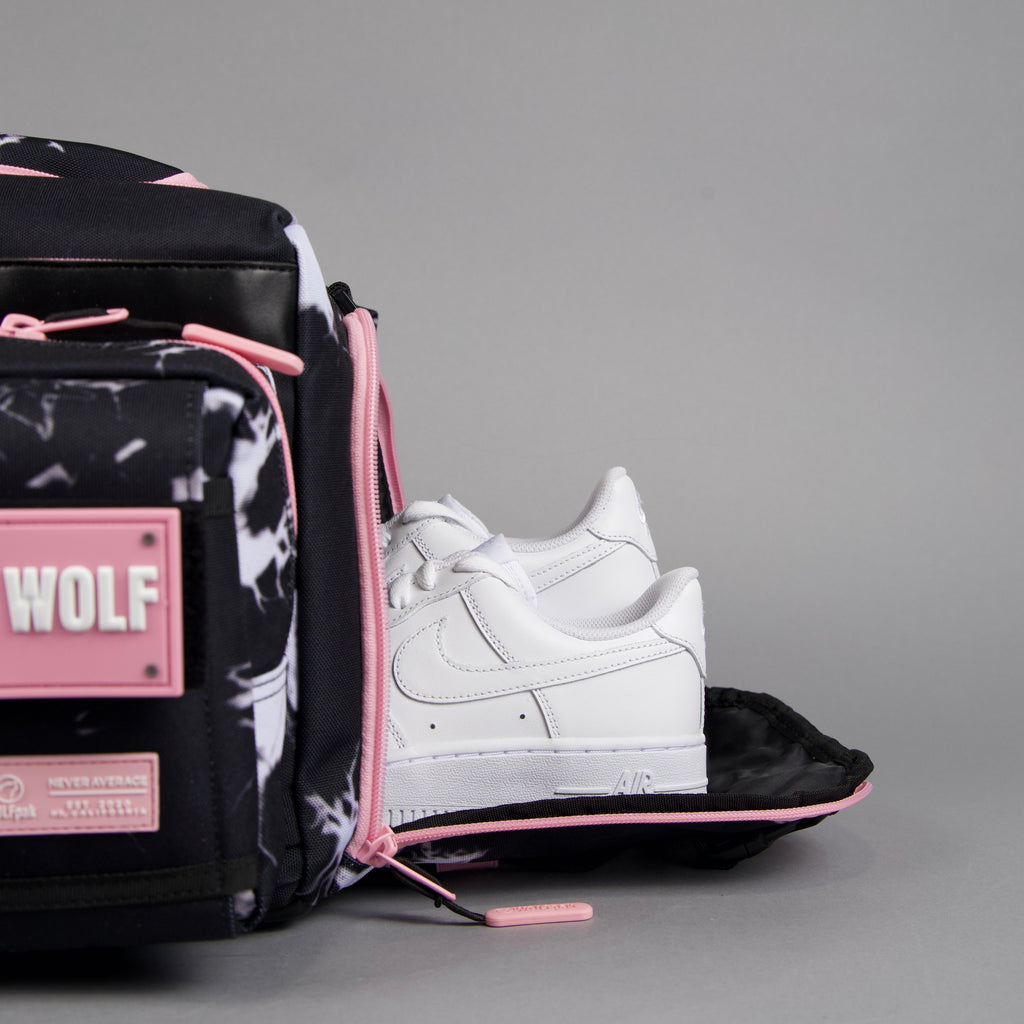 40L Ultimate Duffle Bag Black Lightning Knockout Pink