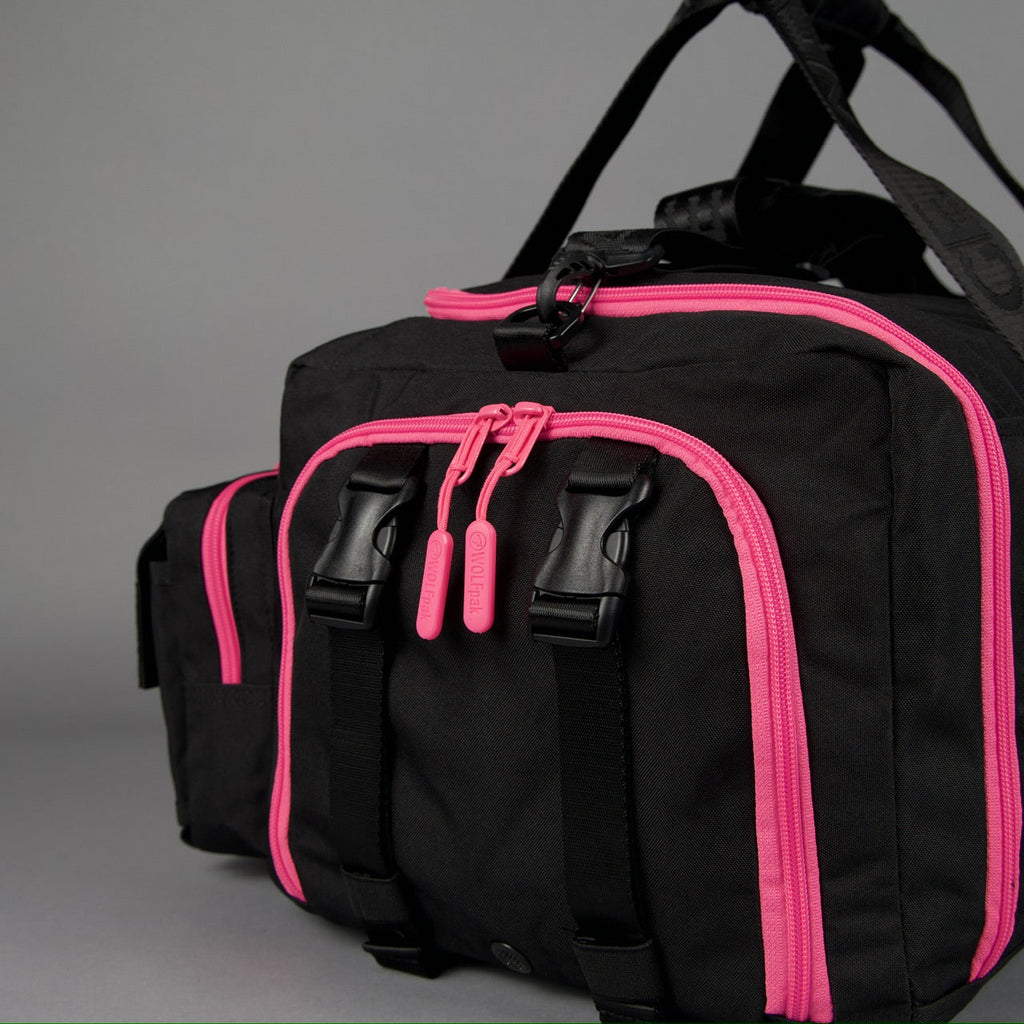 40L Ultimate Duffle Bag Black Neon Pink