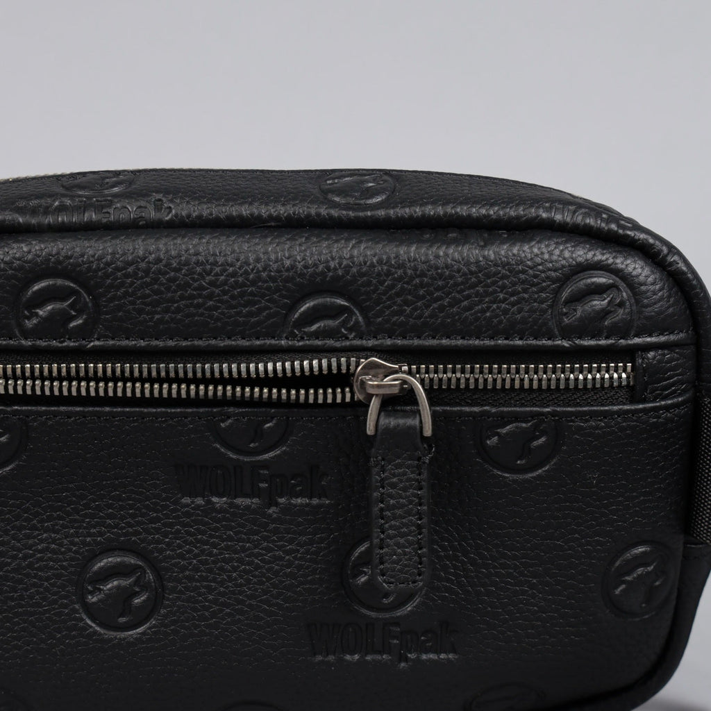 Crossbody Pack Black Luxury Leather