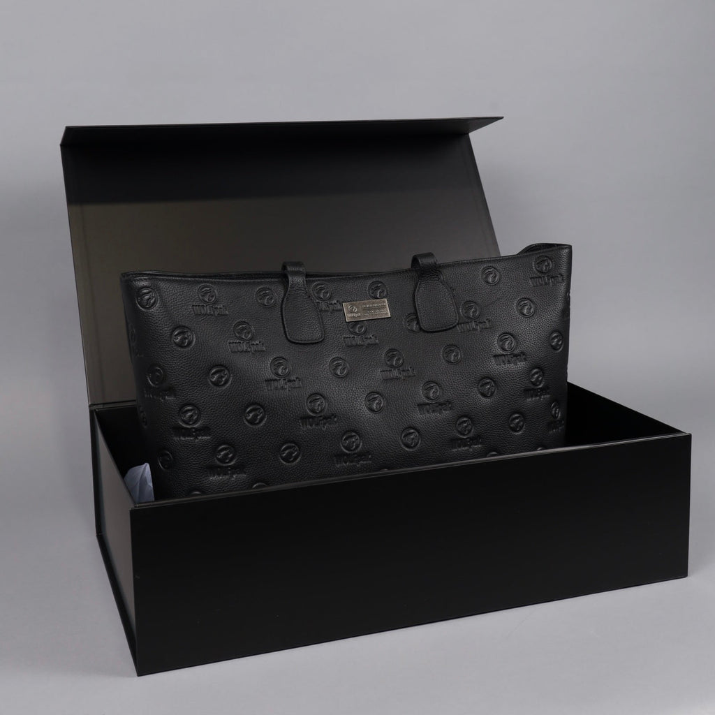 Tote Bag Black Luxury Leather