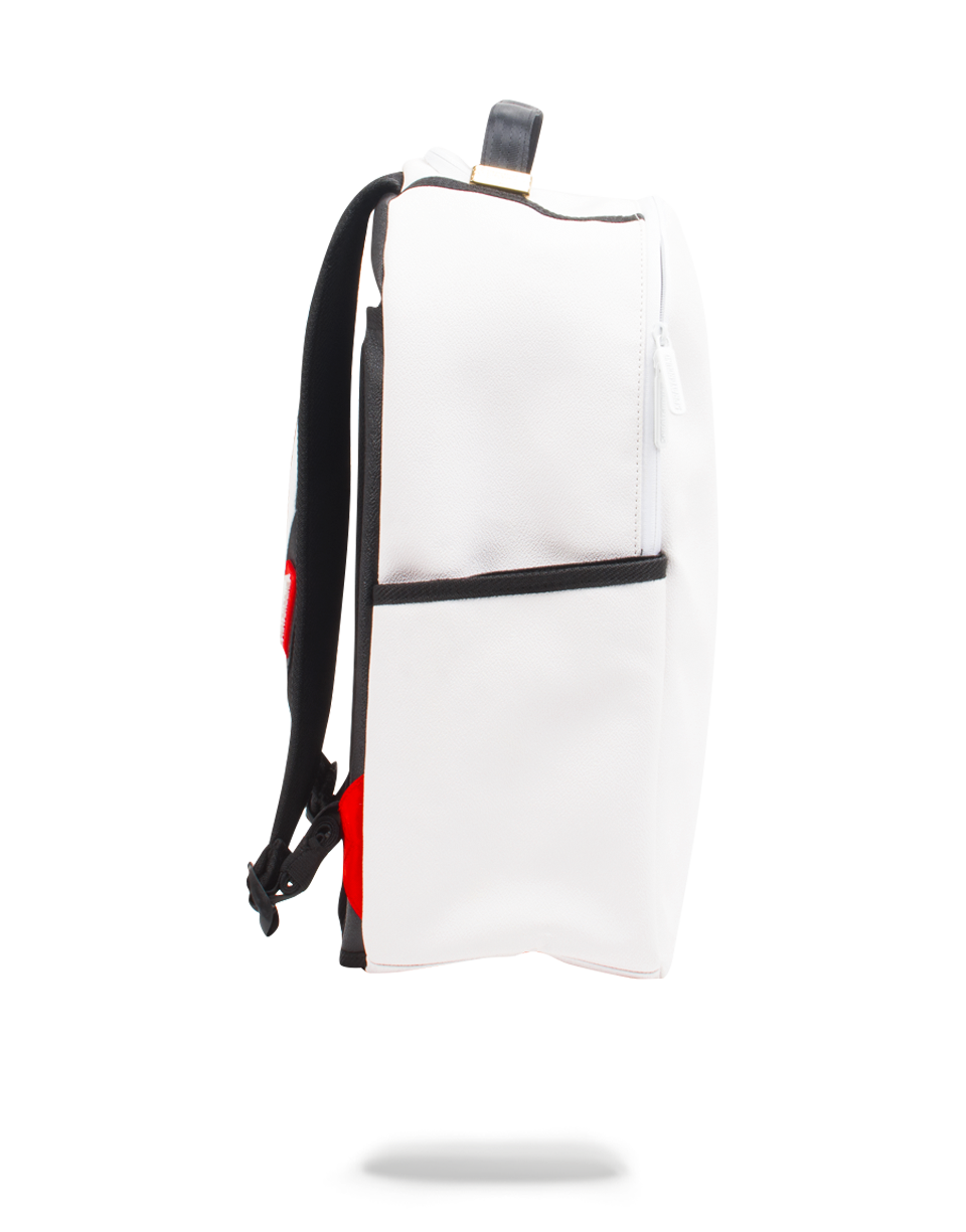 THE SPRAYGROUND DIY WHITE BACKPACK (VEGAN LEATHER & INNER MONEY LINING) & MARKERS INCLUDED