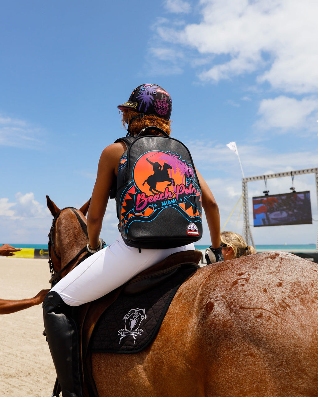 MIAMI BEACH POLO COLLAB BACKPACK (DLXV-BLACK)