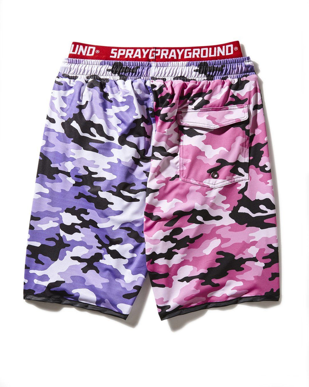 SPLIT CAMO CORTO SWIM TRUNKS