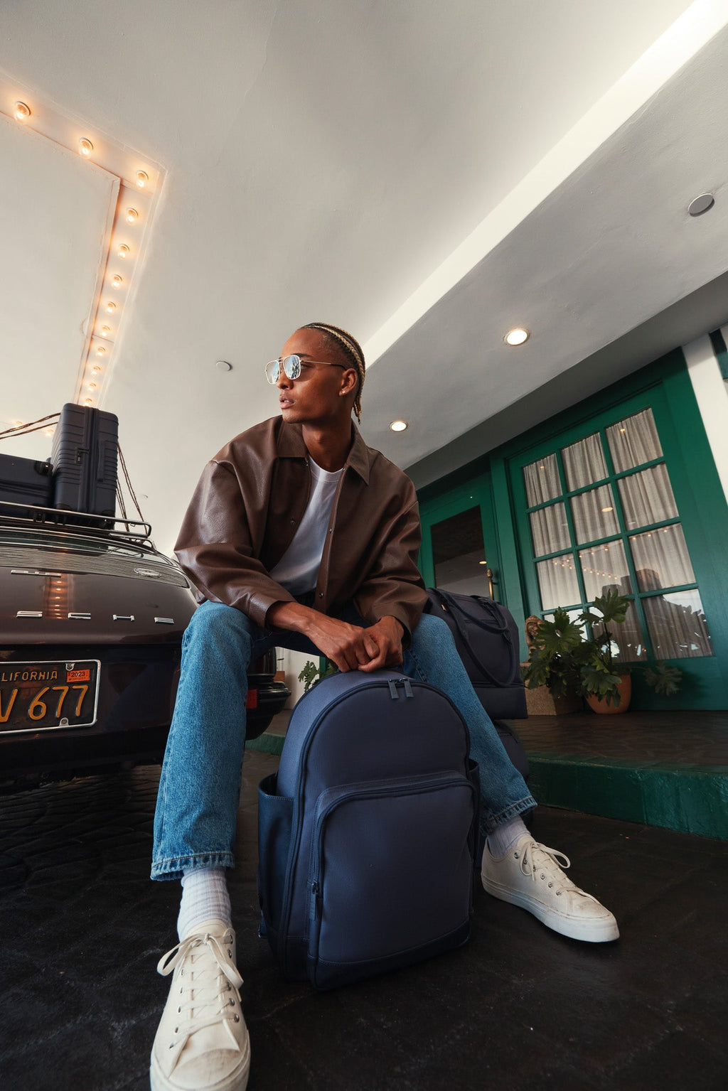 The Travel Backpack in Navy