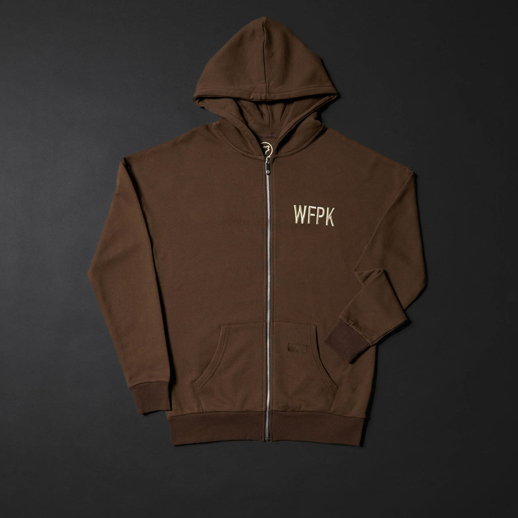 Mocha Brown Zip Up Hoodie