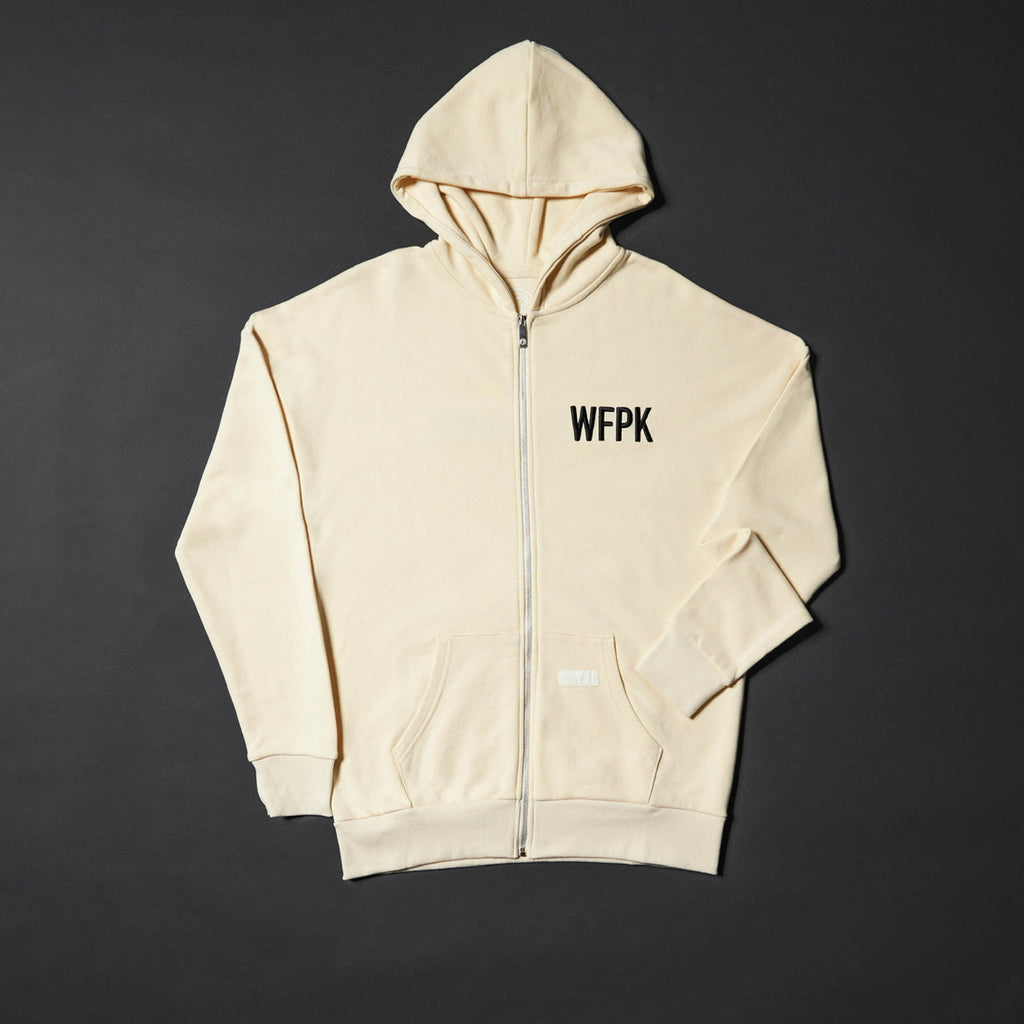 Cream Zip Up Hoodie