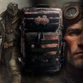 45L Backpack Black Steampunk