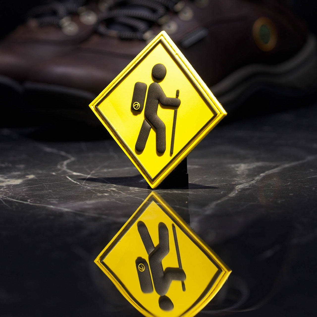 Caution Hikers Camping Patch