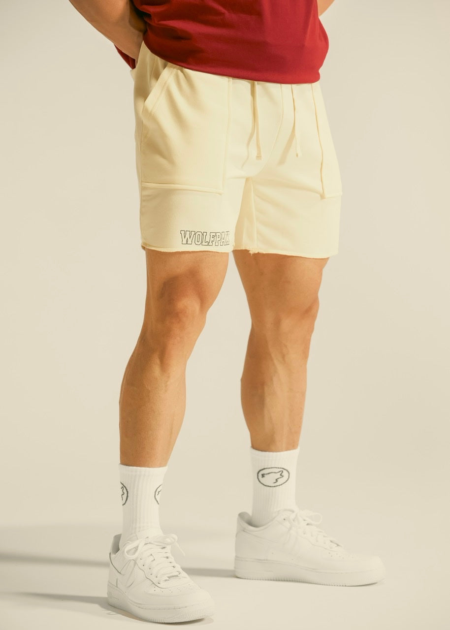 Men's Varsity Shorts Cream
