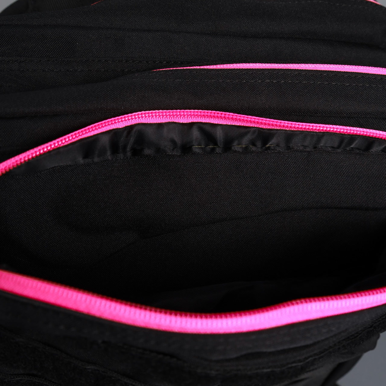 45L Backpack Black Neon Pink