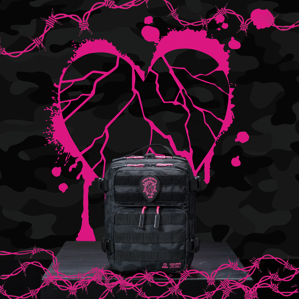 9L Backpack Mini Black Hearts