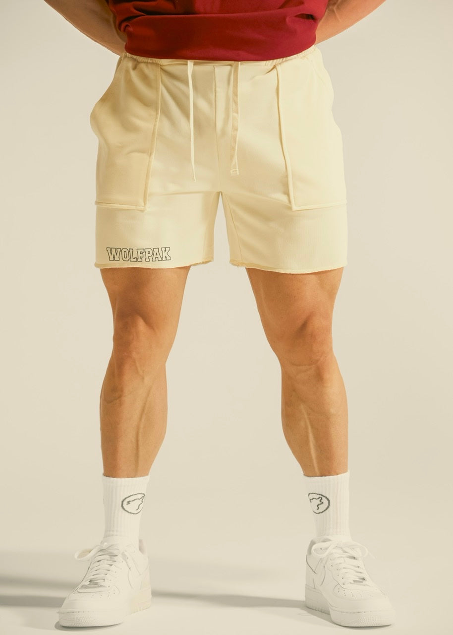 Men's Varsity Shorts Cream