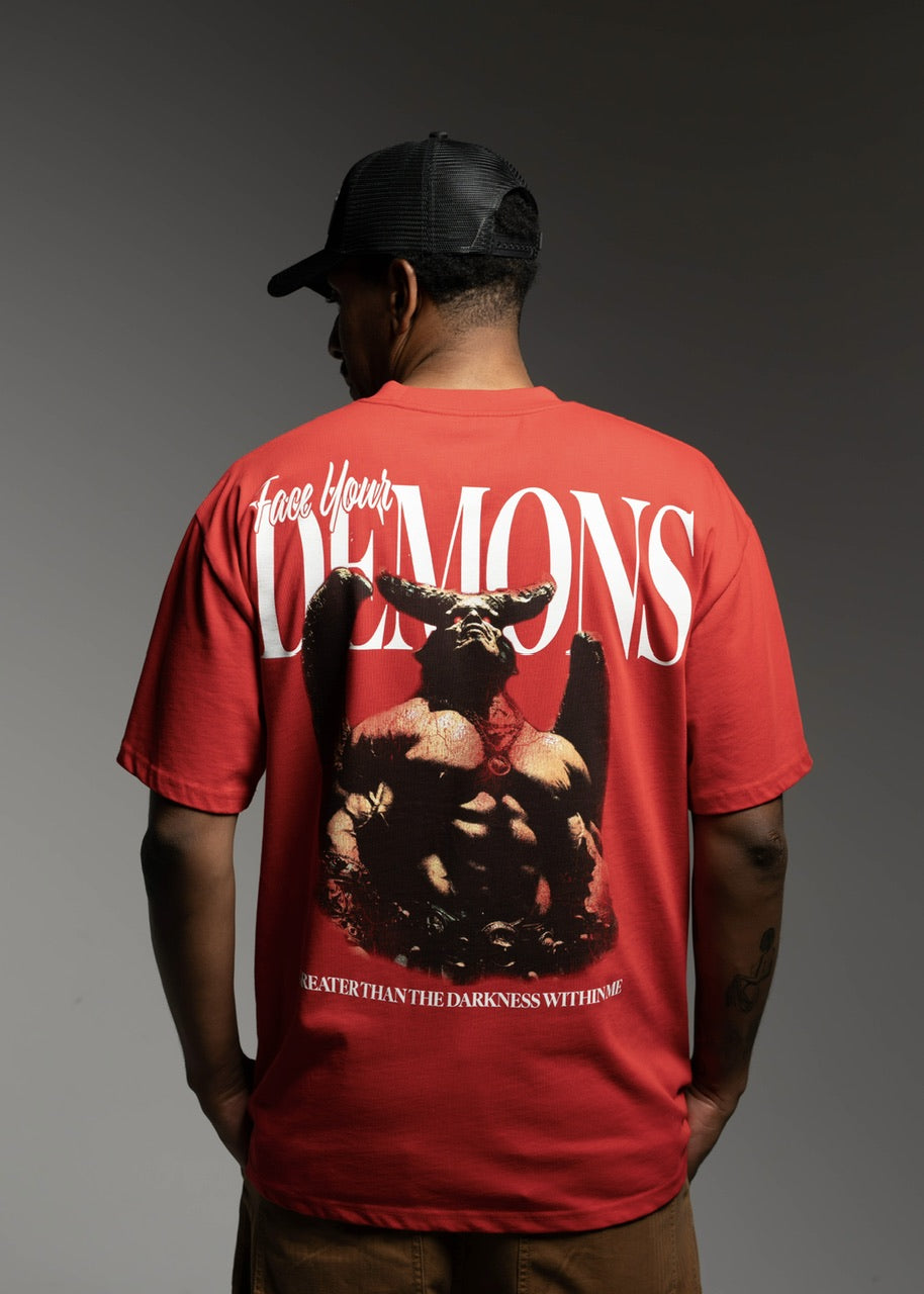 Greater Than Graphic T-Shirt Face Your Demons