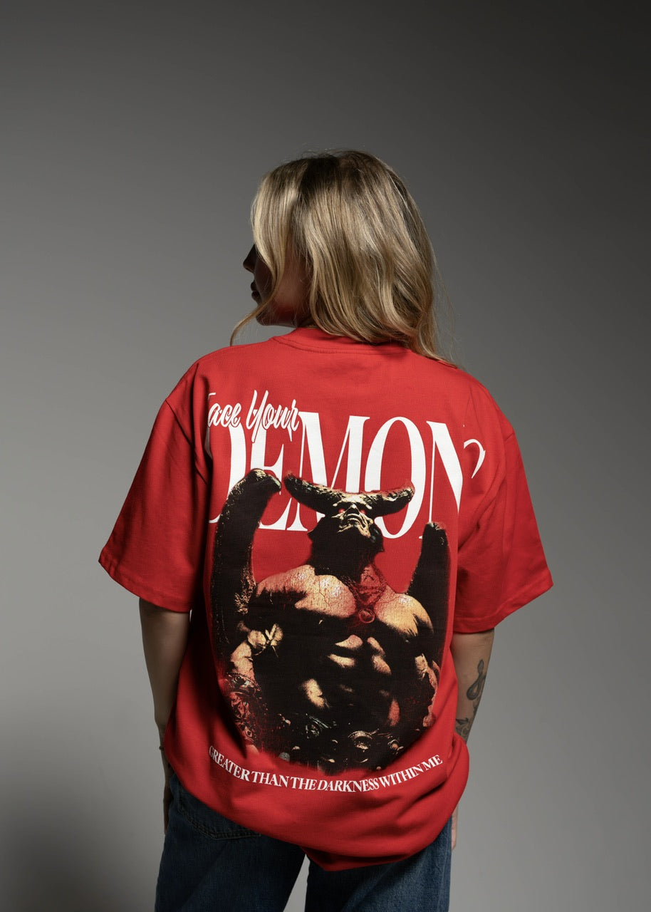 Greater Than Graphic T-Shirt Face Your Demons