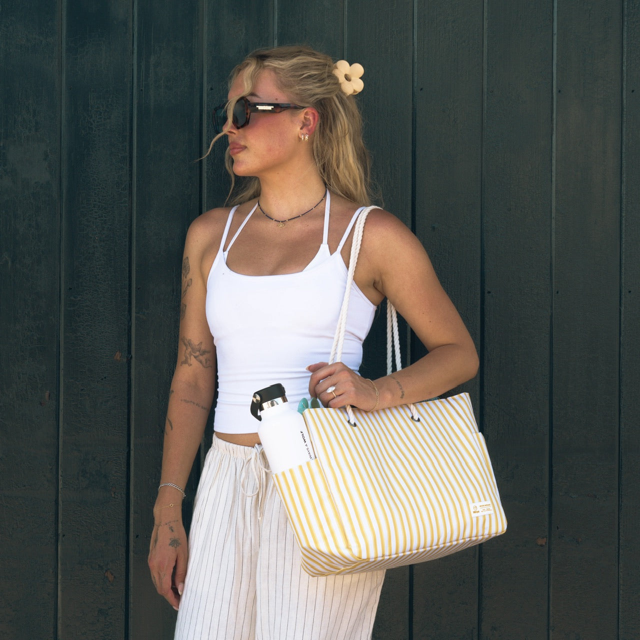 Tote Bag Yellow Stripes