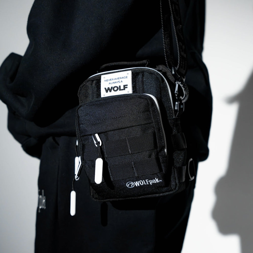 4L Mini Tactical Sling Bag Alpha Black White Accent