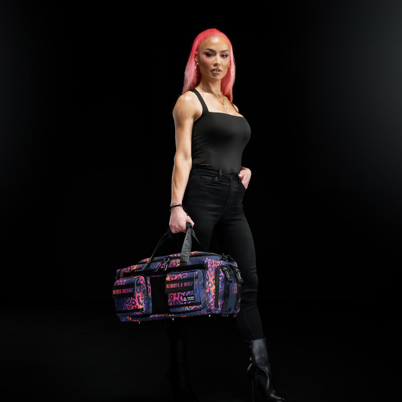 30L Perfect Duffle Bag Neon Leopard