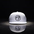 Flat Bill Snapback Hat Arctic White