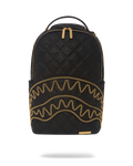 NOIR QUILT GOLD CHAIN SHARK BACKPACK (DLXV)