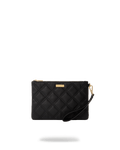 NOIR QUILT GOLD CHAIN SHARK CROSSOVER CLUTCH