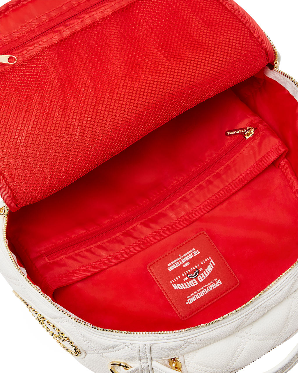 RIVIERA LE BLANC GOLD CHAIN SHARK BACKPACK (DLXV)