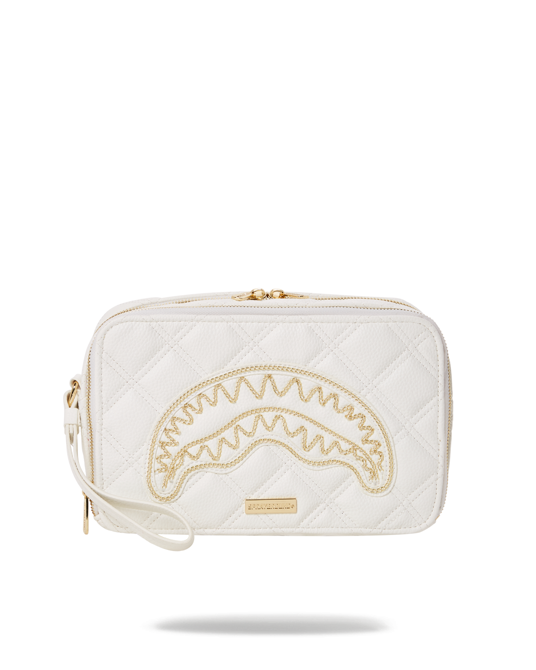 RIVIERA LE BLANC GOLD CHAIN SHARK TOILETRY BAG