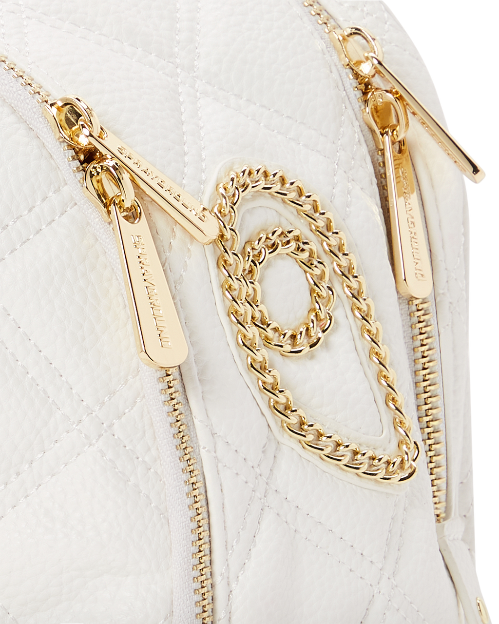 RIVIERA LE BLANC GOLD CHAIN SHARK SAVAGE BACKPACK