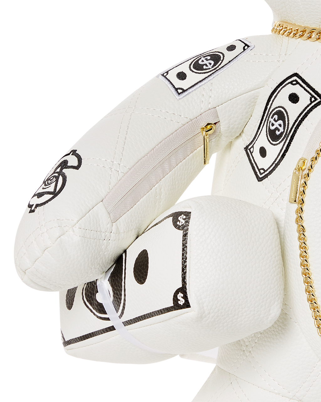 RIVIERA LE BLANC GOLD CHAIN MONEYBEAR TEDDYBEAR BACKPACK