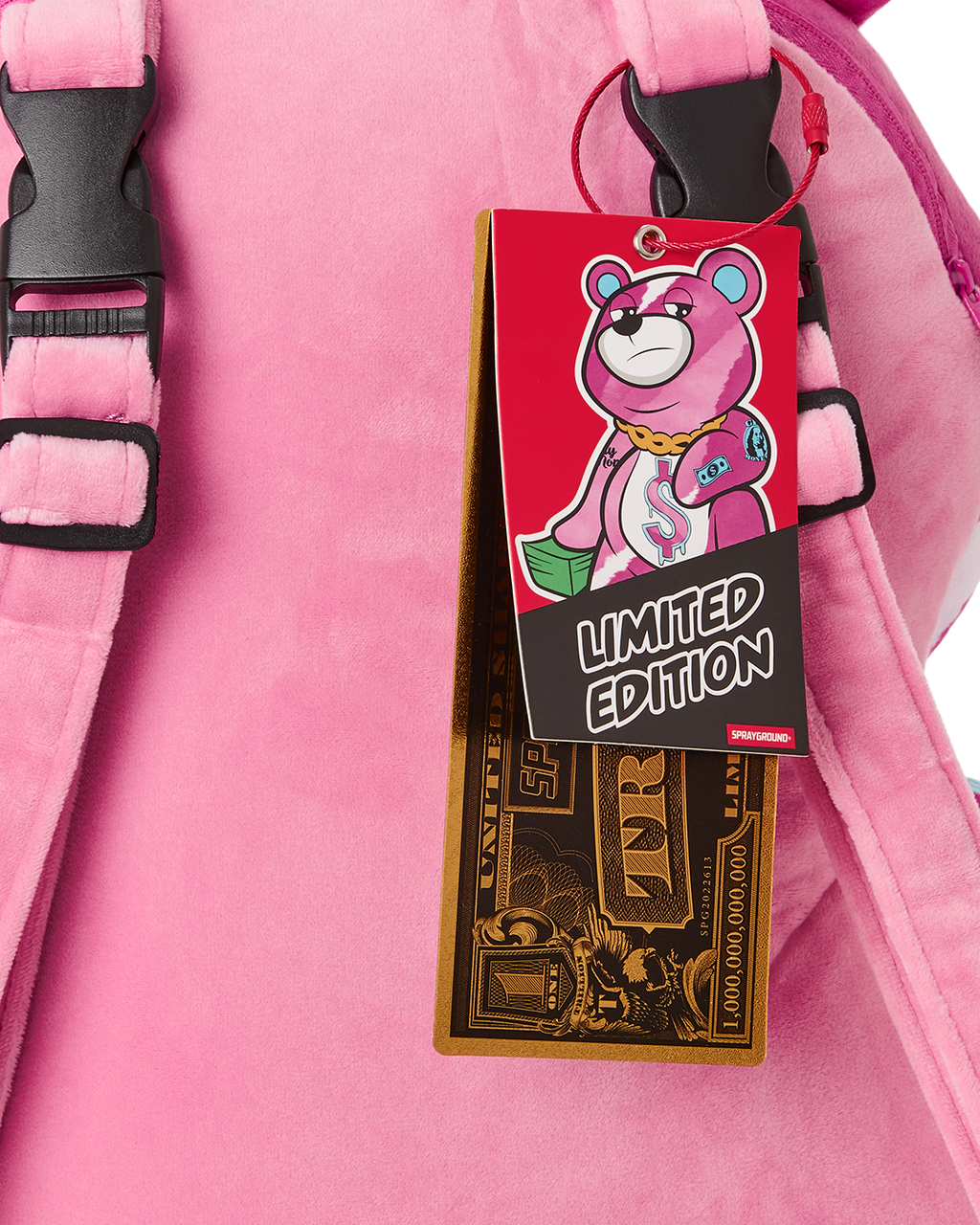 PINK PUNK MONEYBEAR TEDDYBEAR BACKPACK