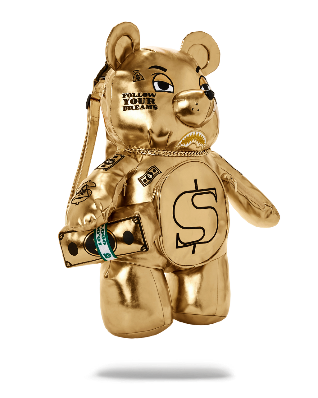 GOLD RUSH MONEYBEAR TEDDYBEAR BACKPACK