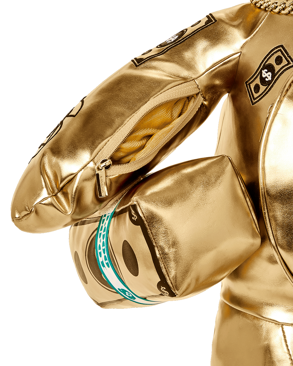 GOLD RUSH MONEYBEAR TEDDYBEAR BACKPACK