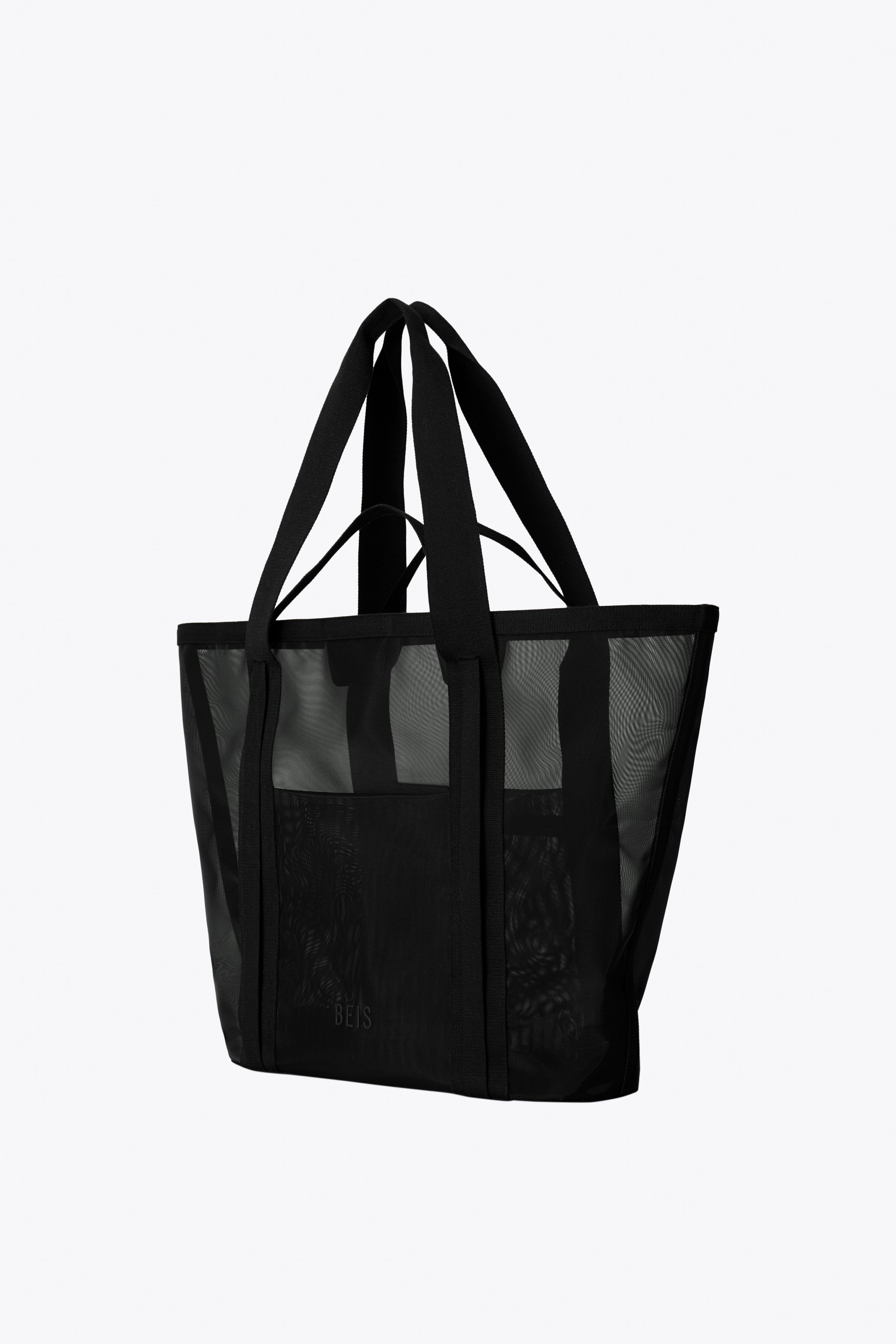 The Mesh Beach Tote in Black