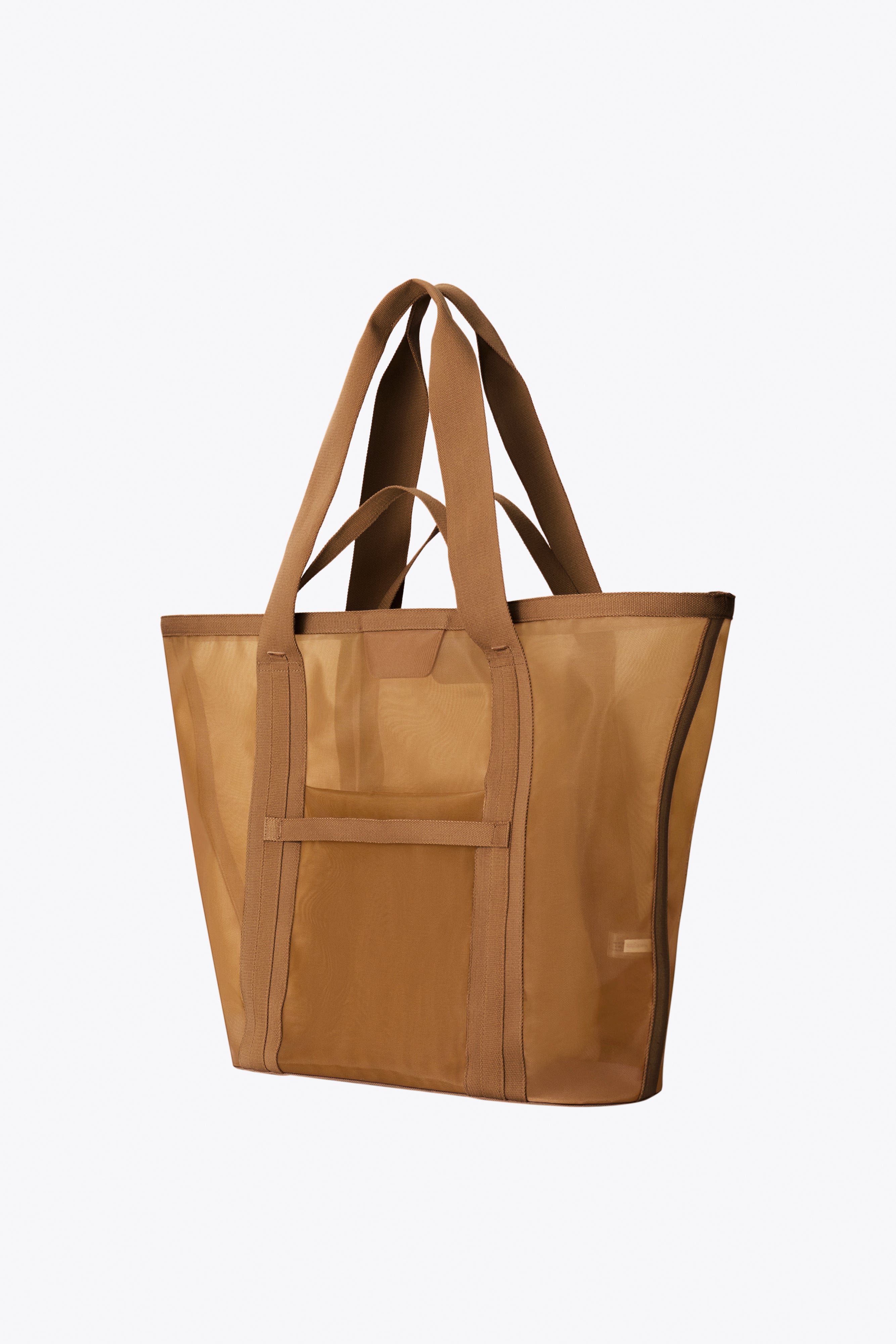 The Mesh Beach Tote in Camel