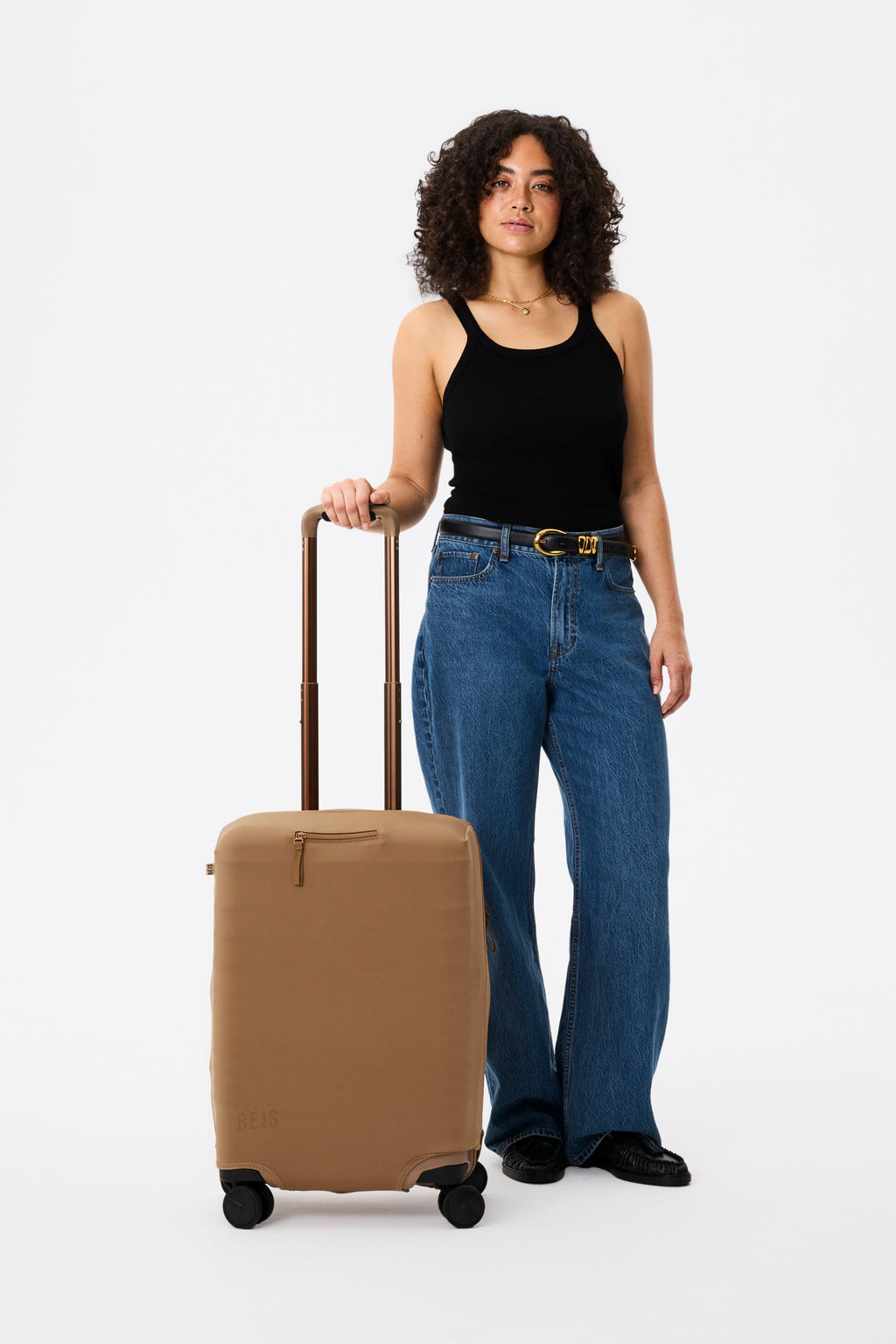 The Carry-On Luggage Cover in Camel