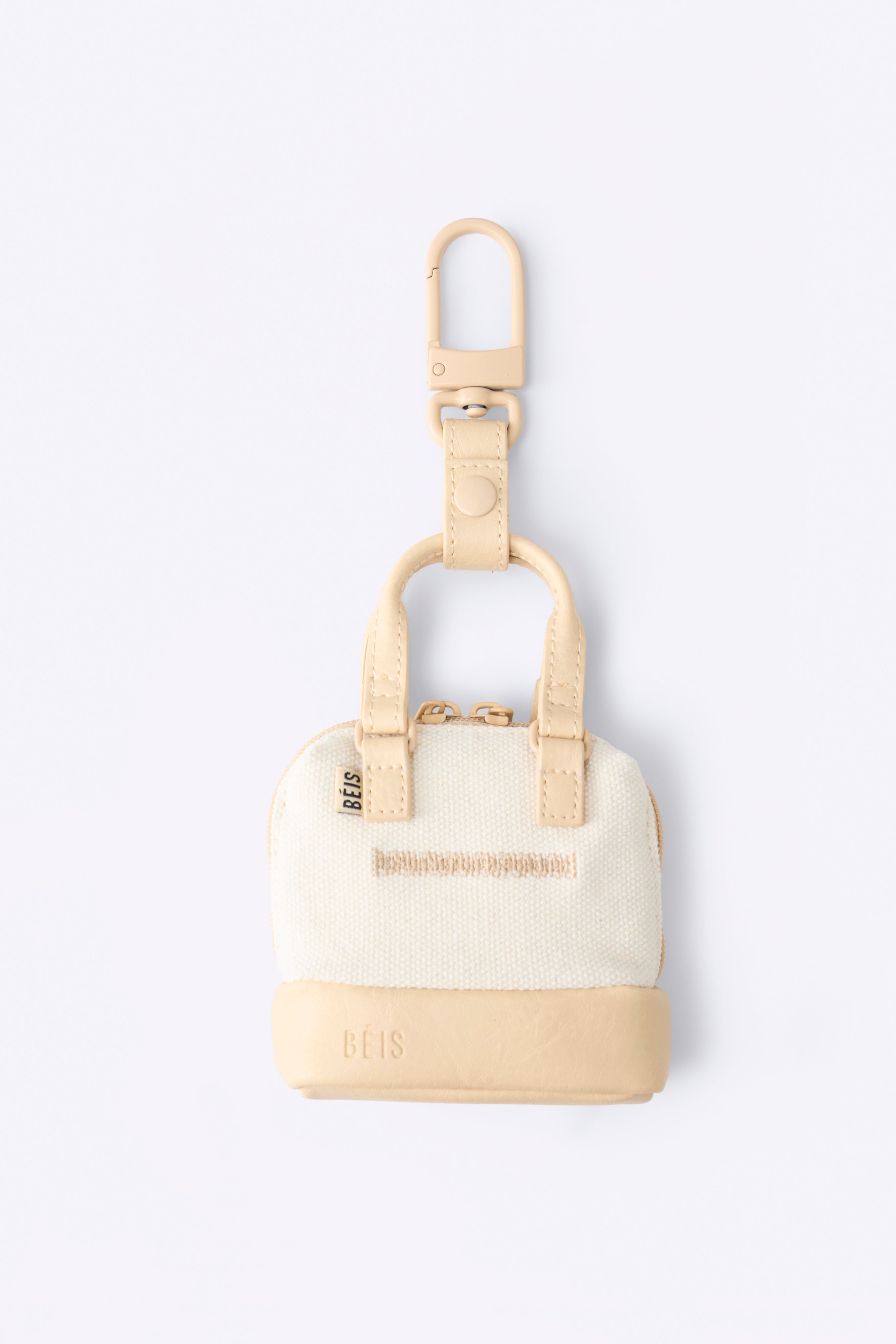 The Micro Weekender Charm in Beige