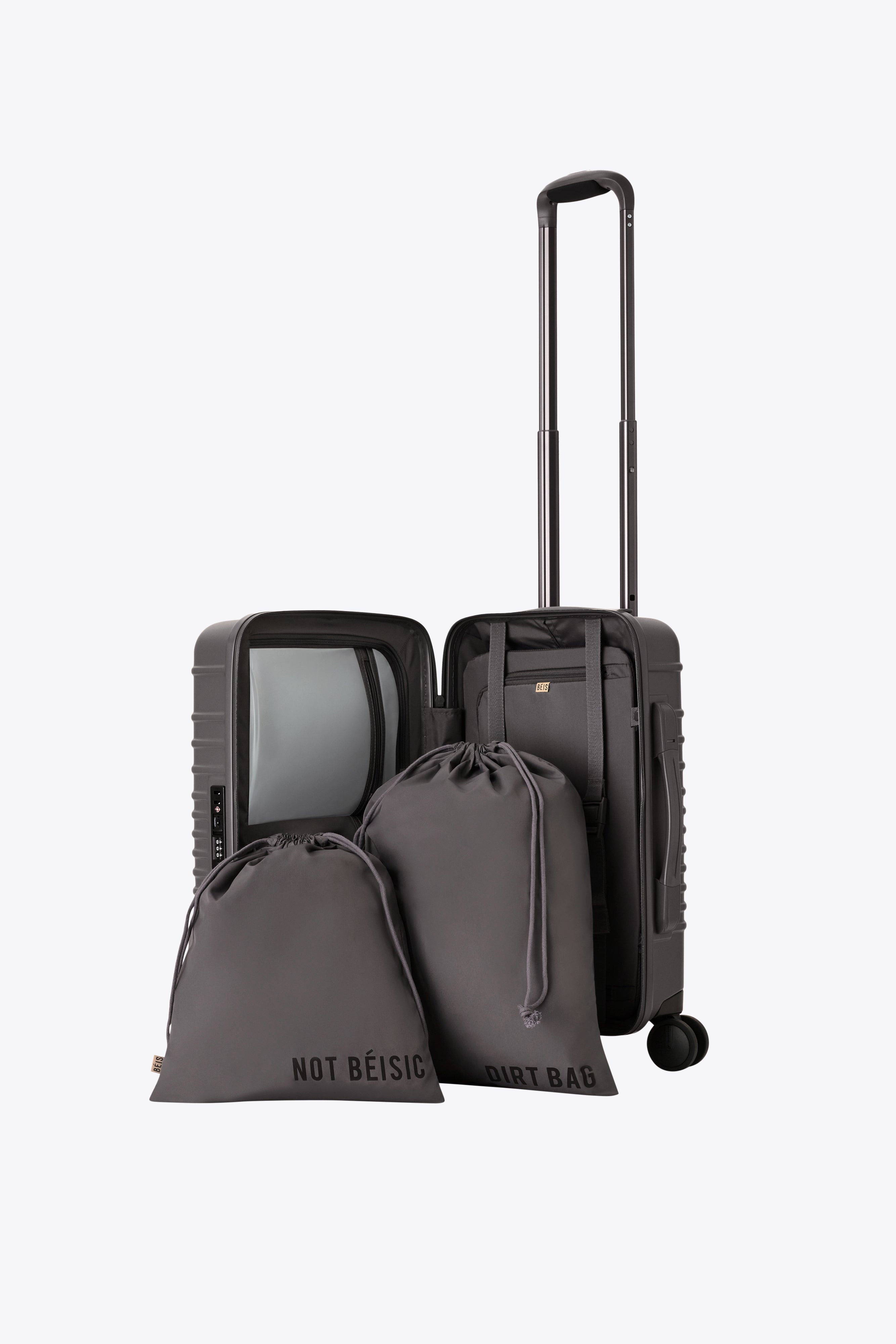 The Small Carry-On Roller in Charcoal