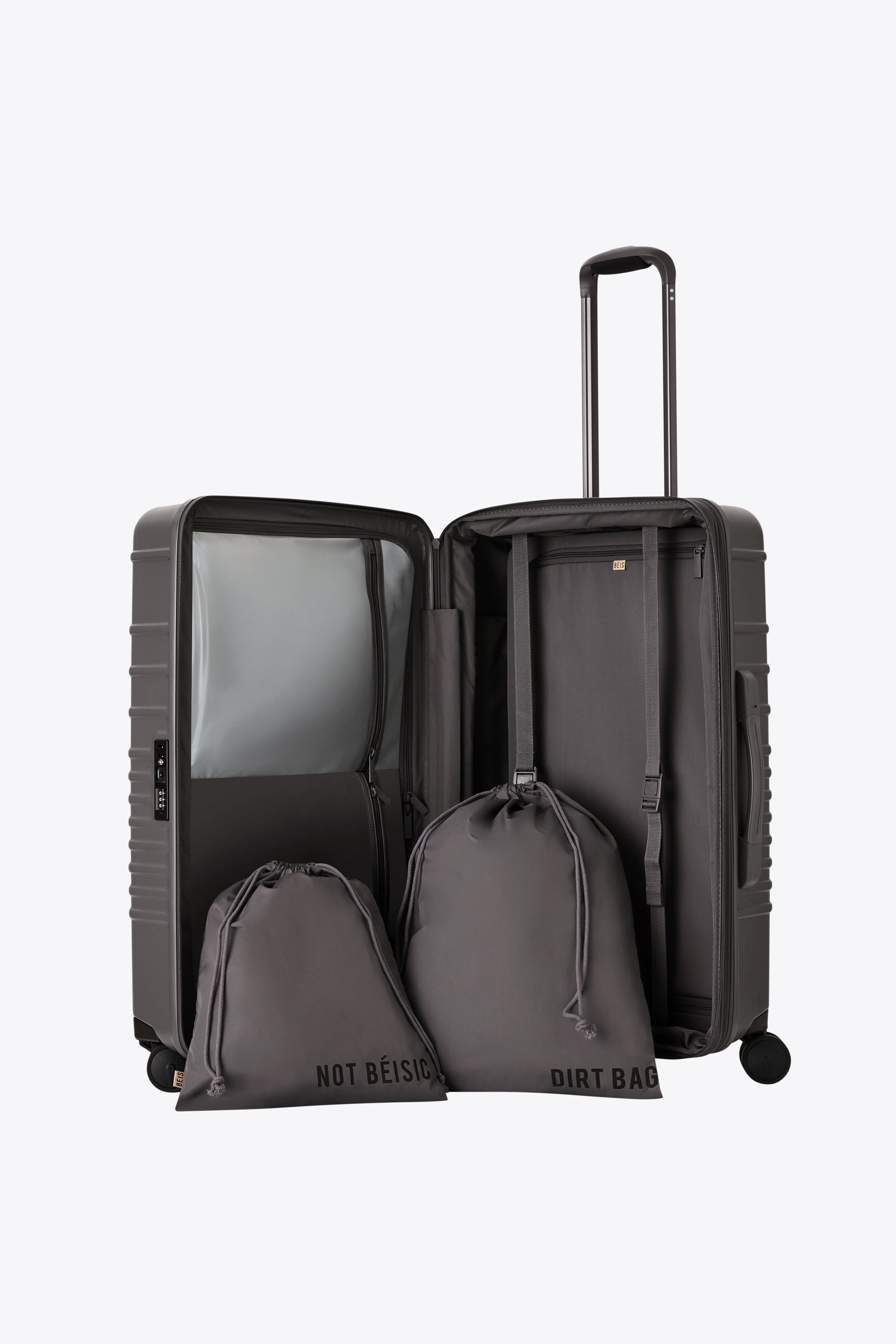 The Medium Check-In Roller in Charcoal