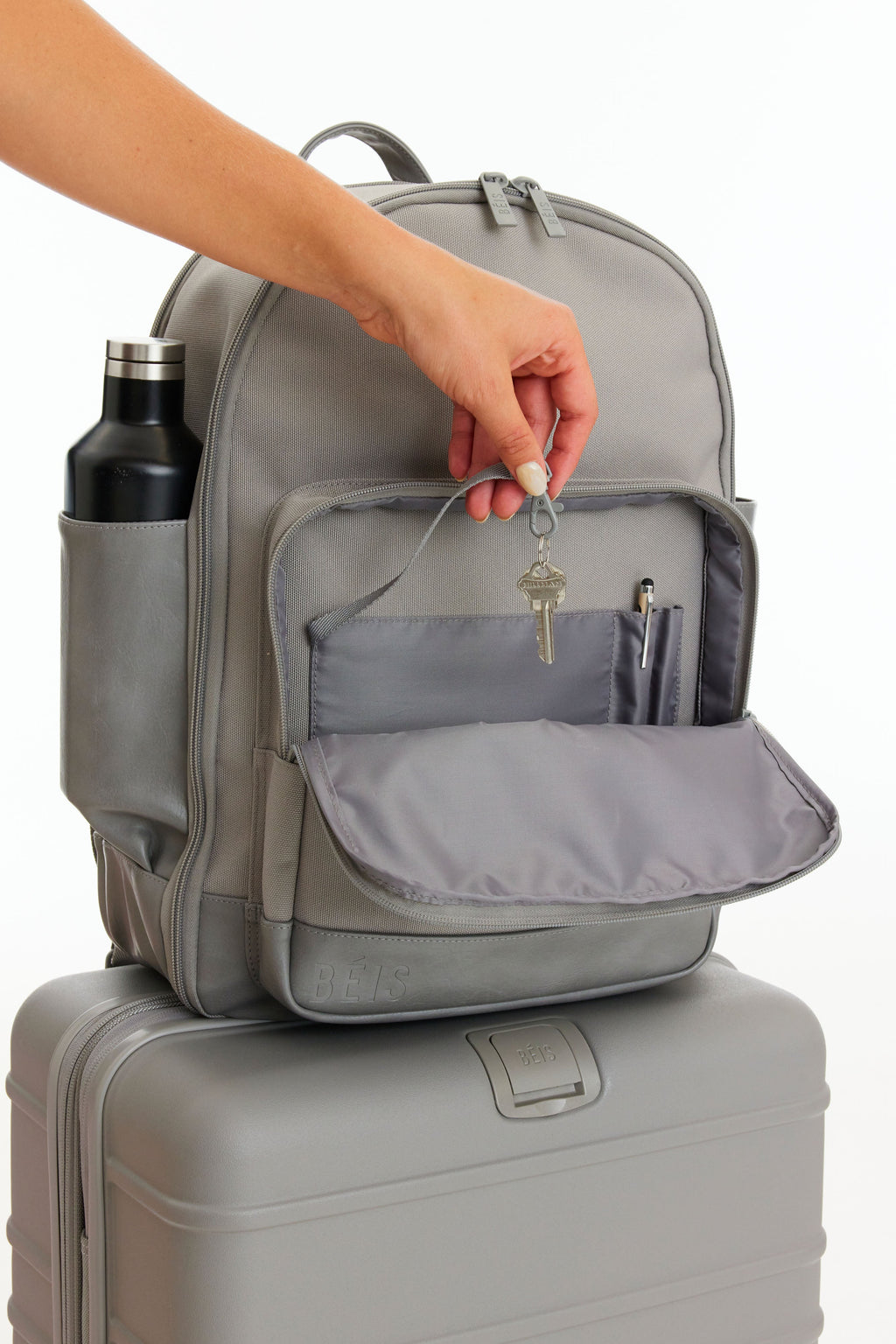 The Travel Backpack in Grey