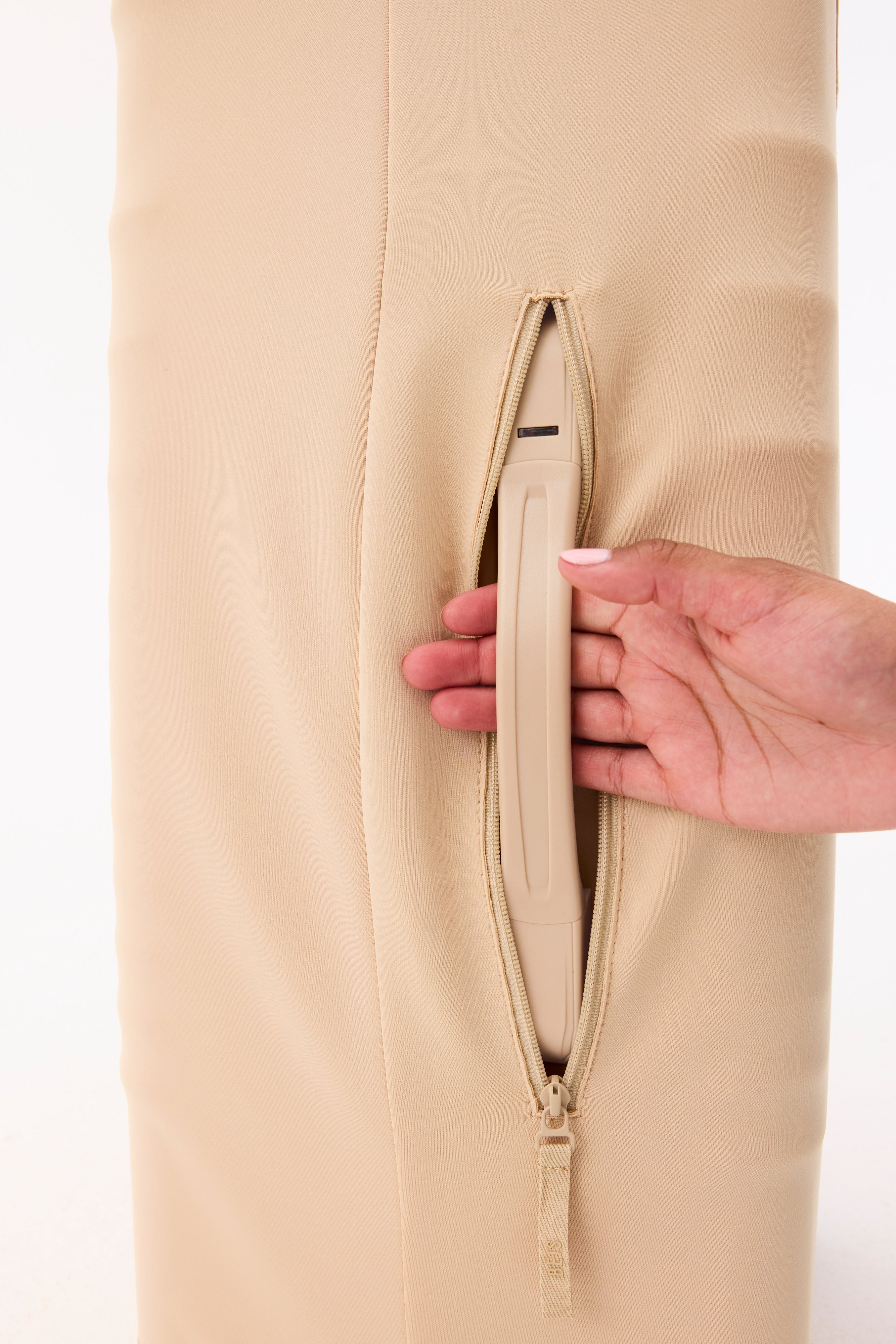 The Large Check-In Luggage Cover in Beige