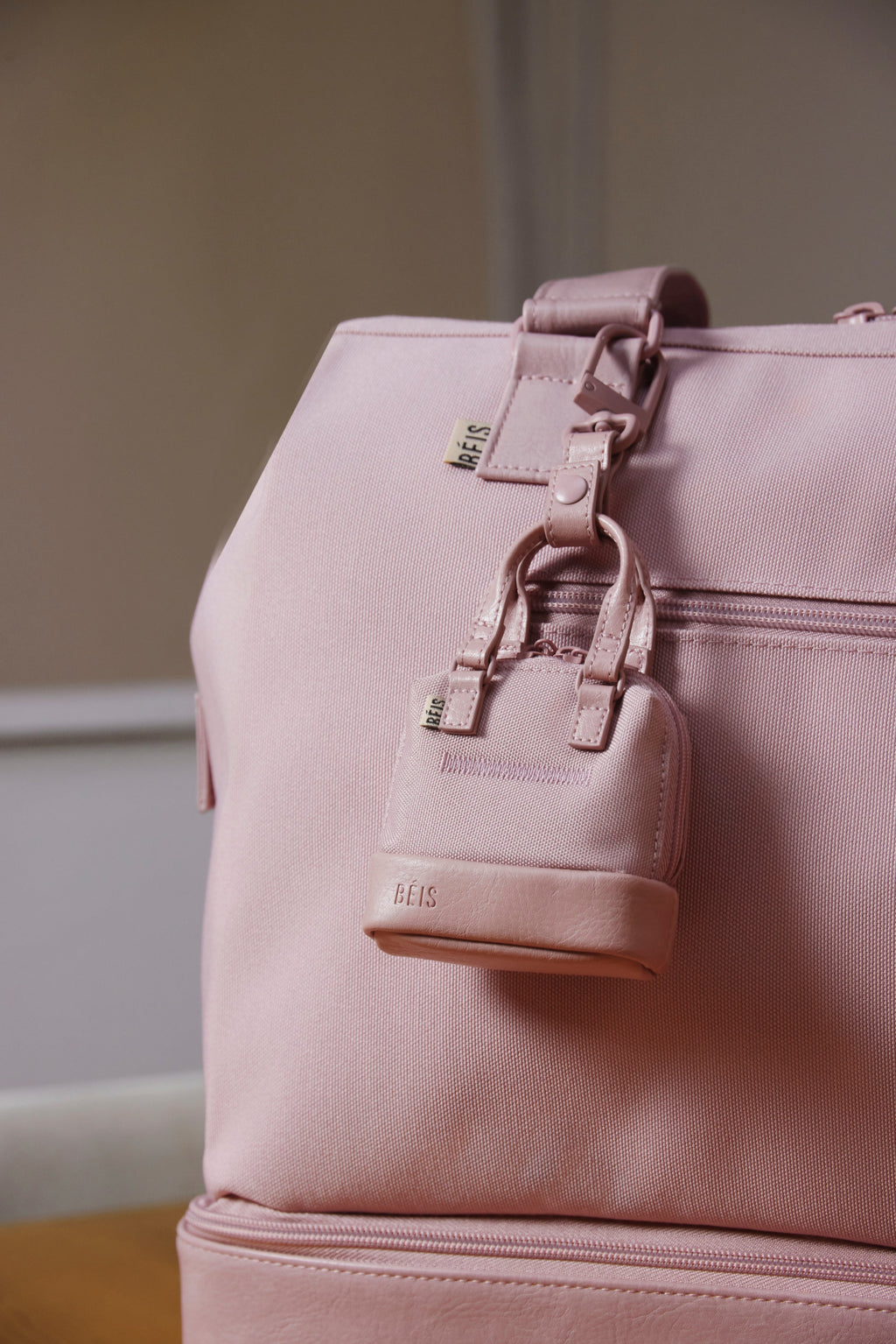 The Micro Weekender Charm in Atlas Pink