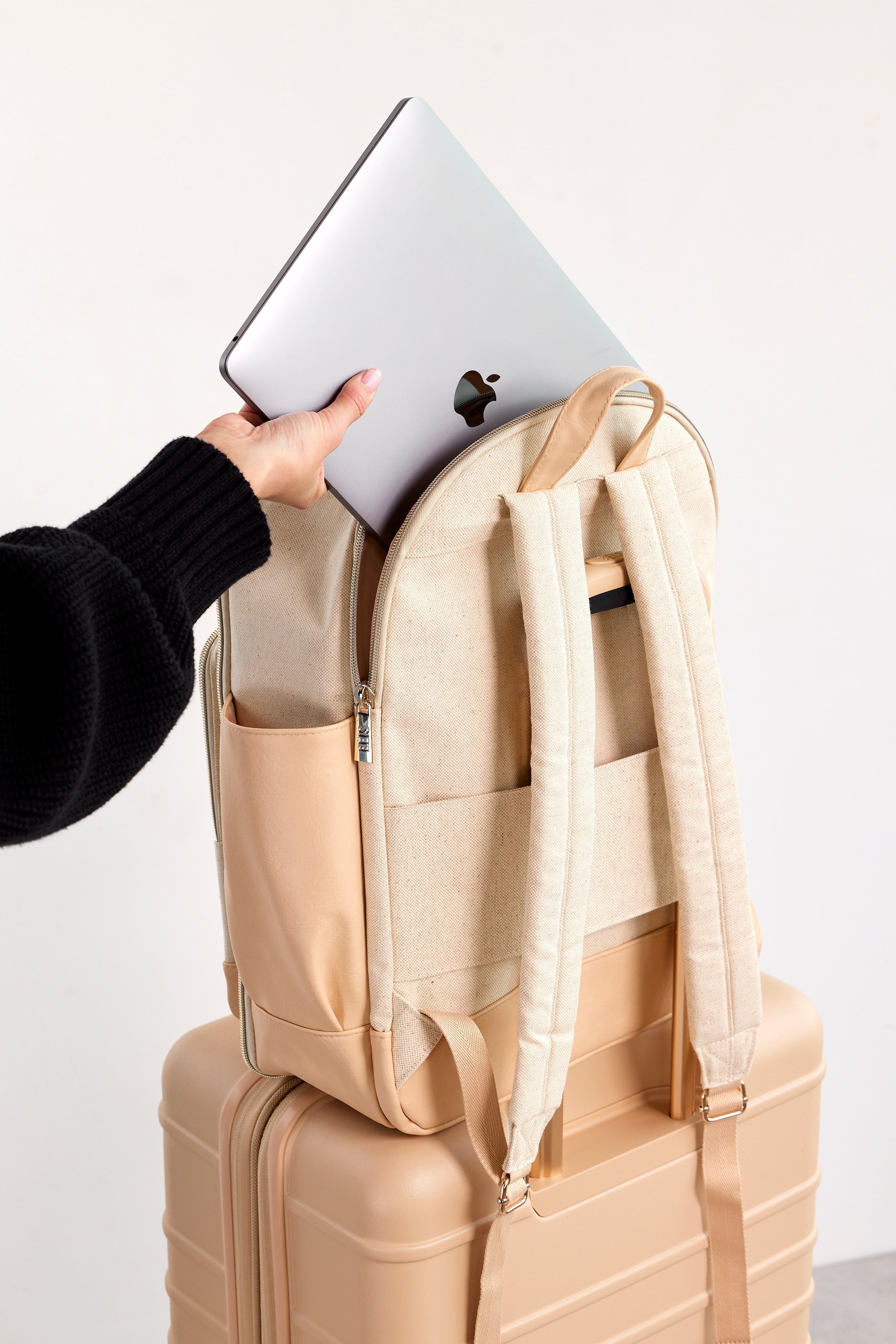 Resale The Travel Backpack in Beige