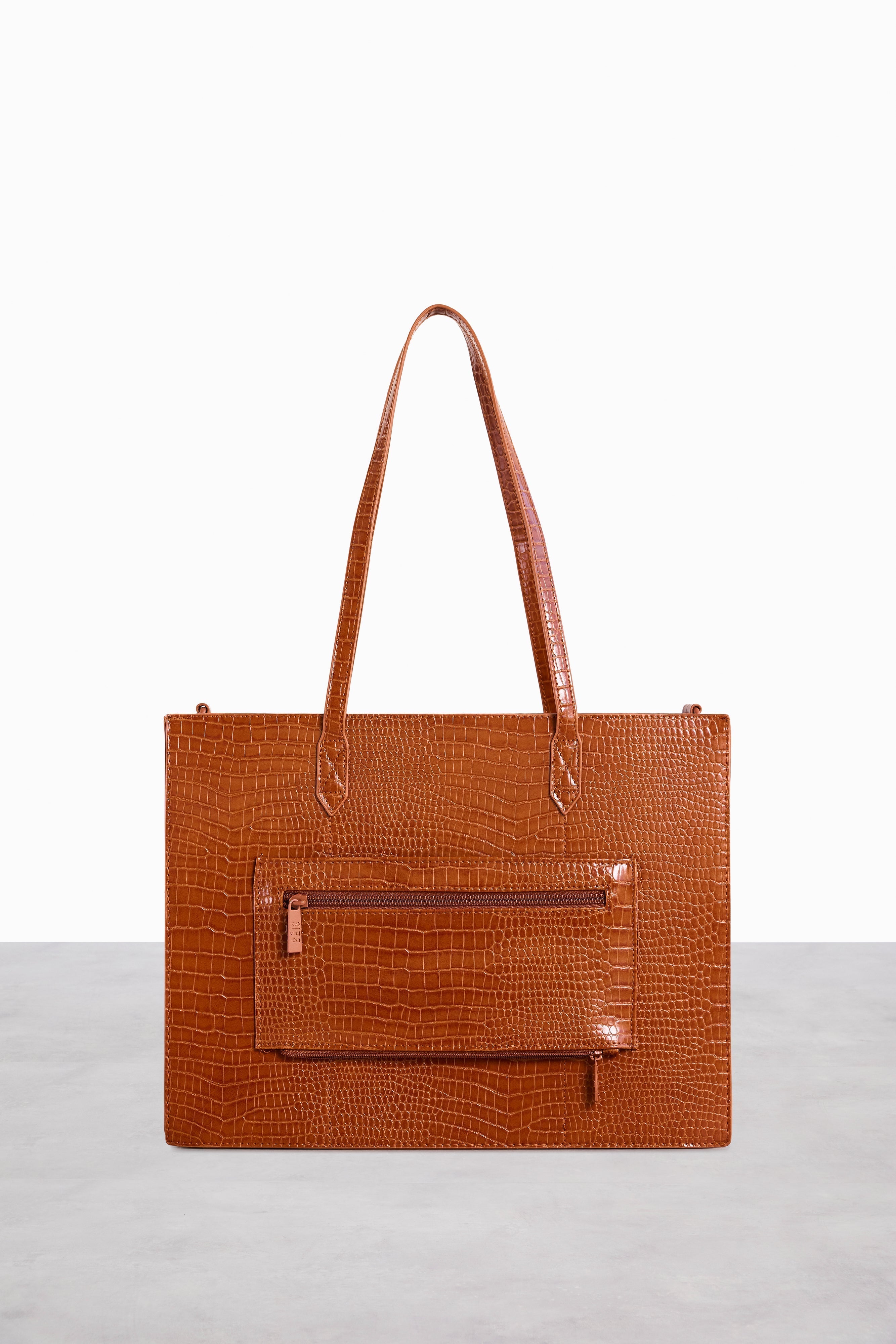 Resale The Work Tote in Cognac Croc