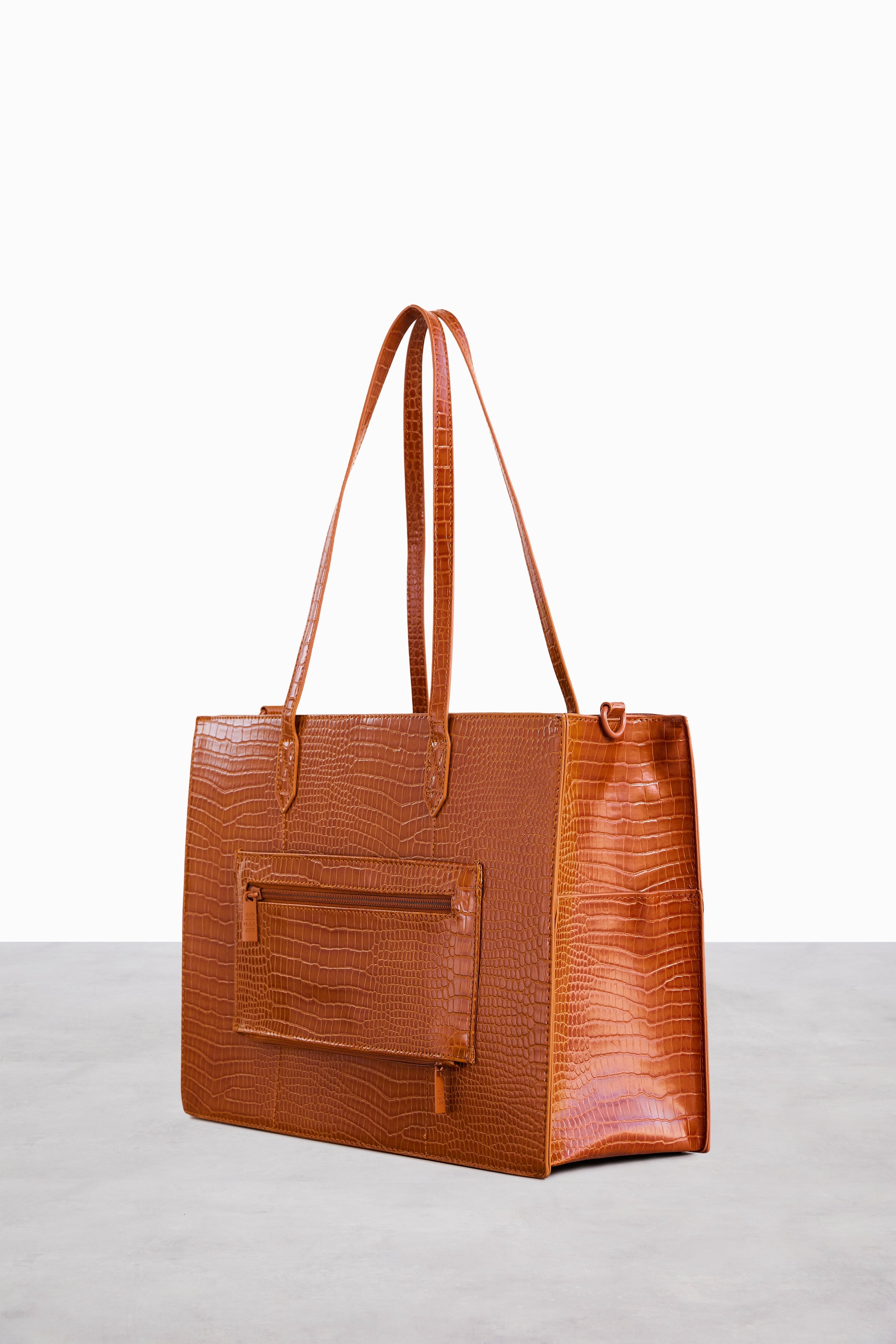 Resale The Work Tote in Cognac Croc