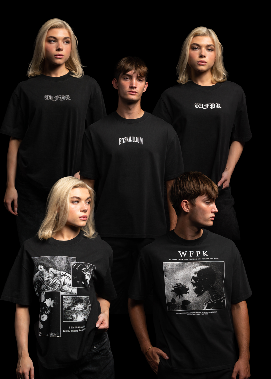 Eternal Bloom Graphic T-Shirt Bundle Black